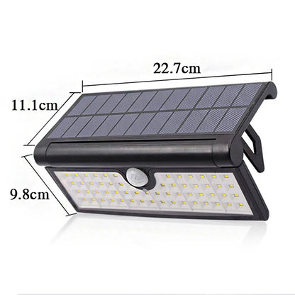LED Solar Foldable Wall Light Outdoor Solar Powered Sunlight Waterproof PIR Motion Sensor Street Light For Garden Decoration