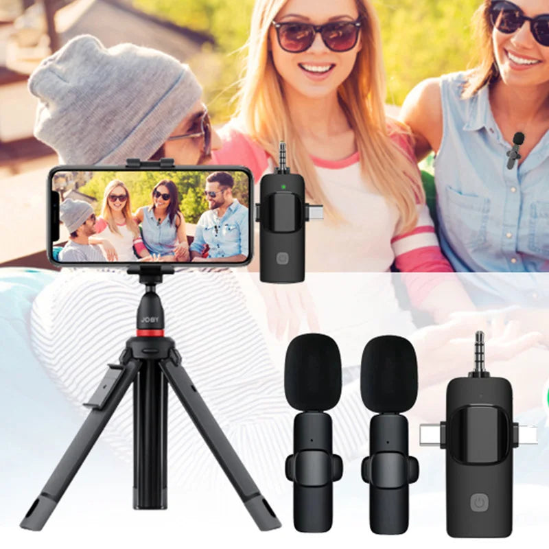 Wireless Lavalier Microphone for Recording YouTube, Facebook, TikTok,Vlog