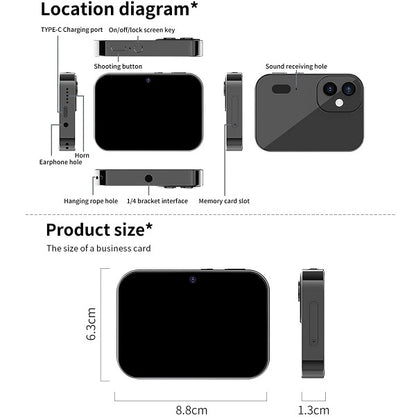 Super Electronics D6 Triple Lens Touch Screen Digital Camera 64mp 3.0 LED Screen