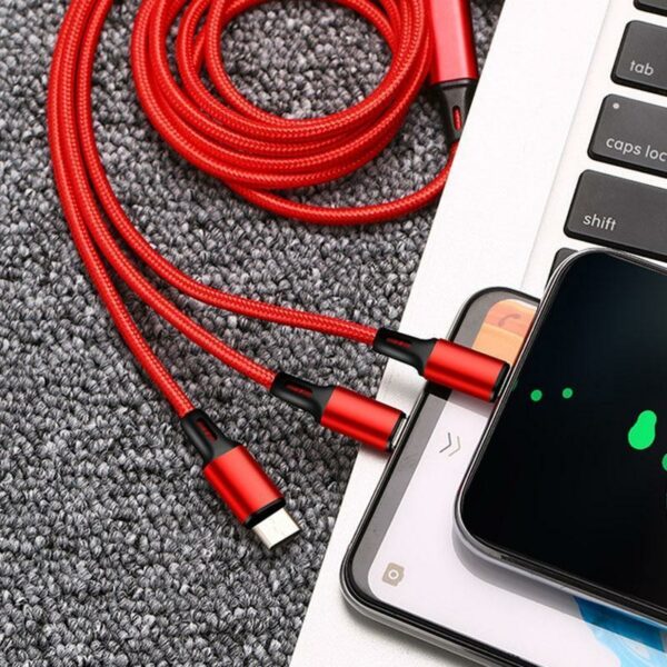 GQ-160 3 In 1 Mobile Phone USB Charger Cables for Fast Charging