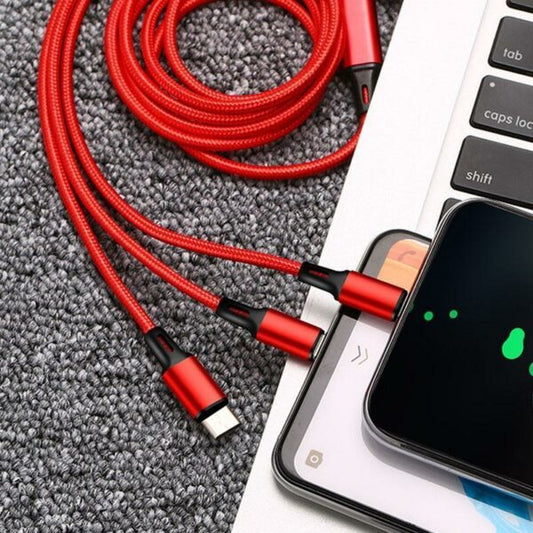 GQ-160 3 In 1 Mobile Phone USB Charger Cables for Fast Charging