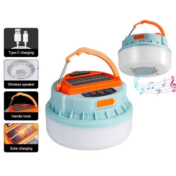 FA-D41-1 Solar Powered LED Camping Light With Bluetooth-Compatible speaker