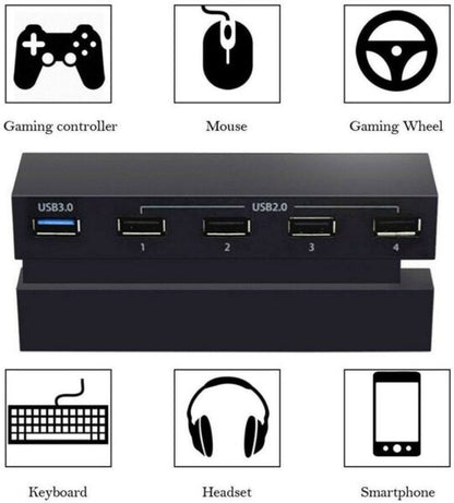 PS4 USB Hub With 5-Port High Speed