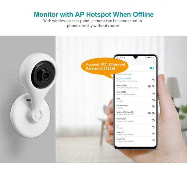 V380 Mini 1080P Home Security Camera With Baby Monitor Two-Way Audio