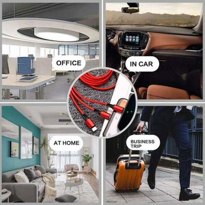 GQ-160 3 In 1 Mobile Phone USB Charger Cables for Fast Charging