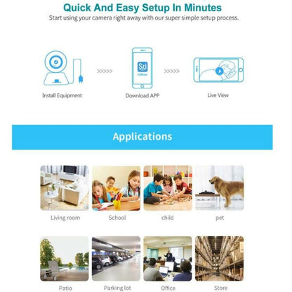 V380 Mini 1080P Home Security Camera With Baby Monitor Two-Way Audio