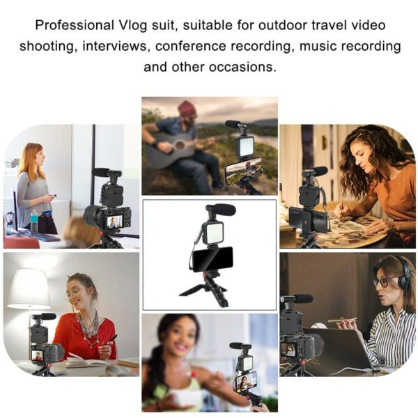 AY-49 Super Electronics Professional Vlogging Video Shooting Kit With Mini Tripod