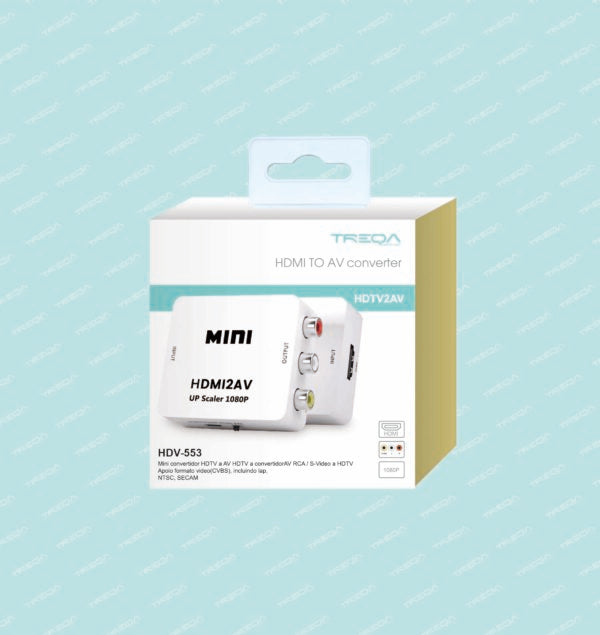 Treqa HDV-553 HDMI to AV (RCA) Converter 1080p