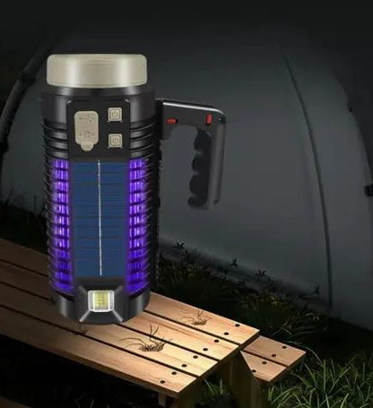 FA-5170 Solar Powered Searchlight With Mosquito Electric Shock Killer