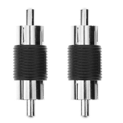 100 pcs RCA Male to Male AV Audio Video Plug Jack Extension Cable Connectors
