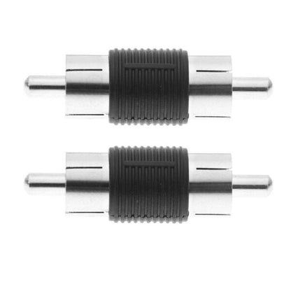 100 pcs RCA Male to Male AV Audio Video Plug Jack Extension Cable Connectors
