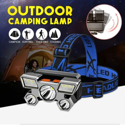 Aerbes AB-Z1195 Rechargeable 4 Sided 9 LED Headlamp