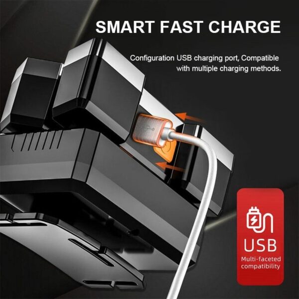 Aerbes AB-Z1195 Rechargeable 4 Sided 9 LED Headlamp