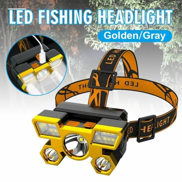 Aerbes AB-Z1195 Rechargeable 4 Sided 9 LED Headlamp