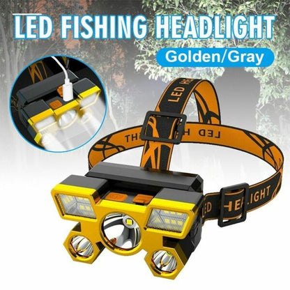 Aerbes AB-Z1195 Rechargeable 4 Sided 9 LED Headlamp