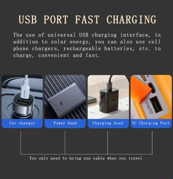 Aerbes AB-TA215 Solar Powered Multifunctional LED Light Doubles As Power Bank