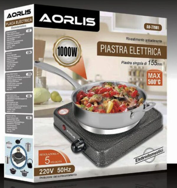 Aorlis AO-77981 Electric Single Plate Stove 1000W