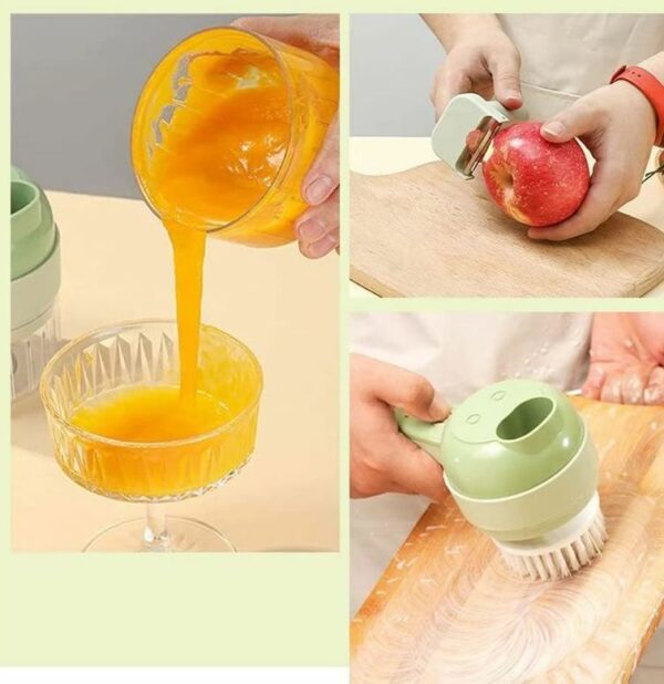 Aorlis AO78209 USB Rechargeable Electric Vegetable Cutter 4 In 1