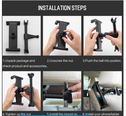 Q7 Car Headrest Tablet Holder 6.5 To 11″