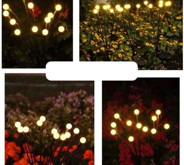 FA-LC38H-6 Solar Powered Starburst Swing Outdoor Warm White Bulb Garden Light