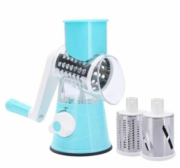 Aorlis AO-78331 Multi-Shredder Tabletop Drum Grater with 3 Interchangeable Drums