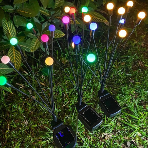 FA-LC38C-6 Solar Powered Starburst Swing Outdoor RGB Bulb Garden Light
