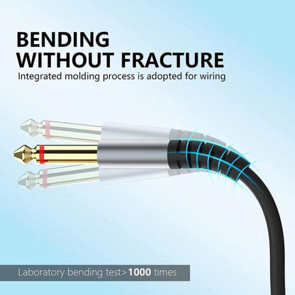 Wolulu AS-51178 Male 3.5mm To Dual Male 6.35mm Audio Cable 1.5m