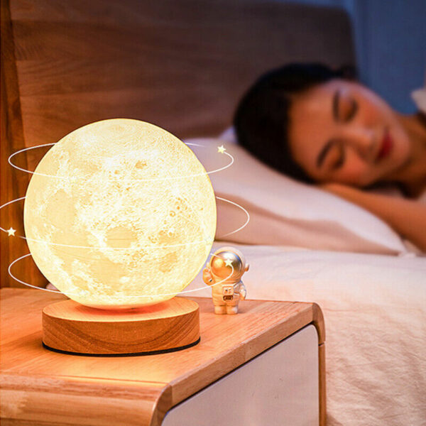 3D Rotating Moon Lamp With Remote Control 18cm