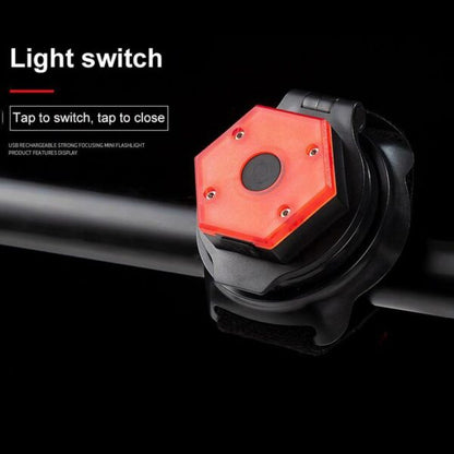 Aerbes AB-ZX14 Bicycle Rearview Mirror Warning Light With Mirror