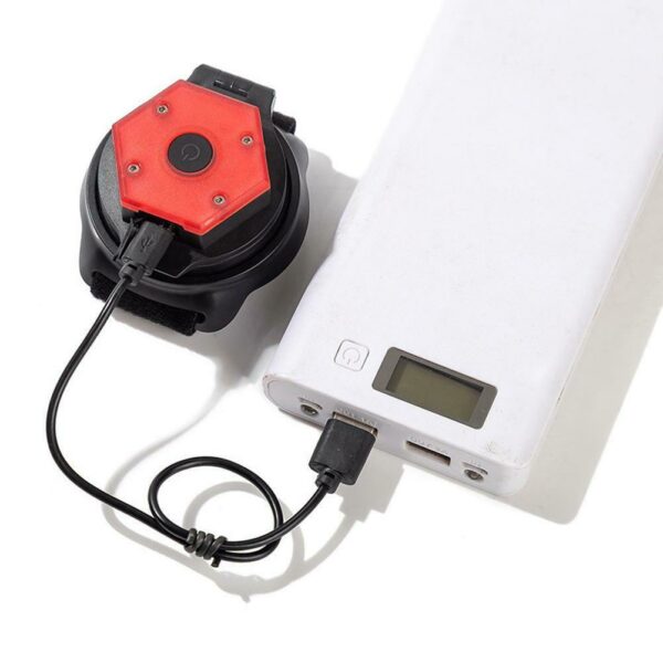 Aerbes AB-ZX14 Bicycle Rearview Mirror Warning Light With Mirror