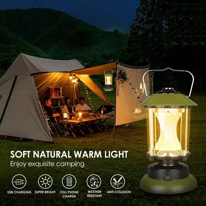 FA-6603 Portable Retro LED Rotary Switch Camping Lantern