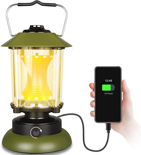 FA-6603 Portable Retro LED Rotary Switch Camping Lantern