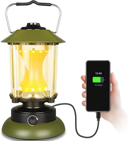 FA-6603 Portable Retro LED Rotary Switch Camping Lantern