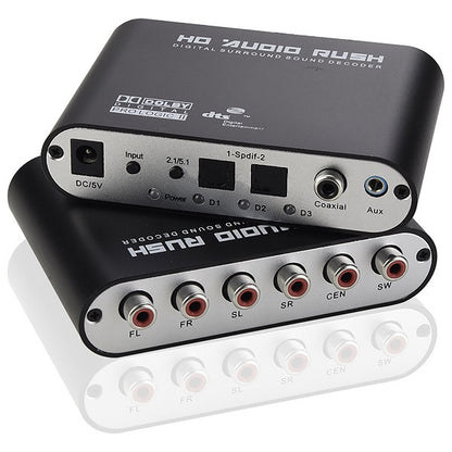 XF0102 HD Audio Rush, Digital Sound Decoder Converter 5.1 Channel
