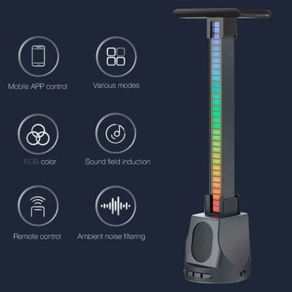 XF0800 RGB Sound Pickup Light Speaker, With /Without Headset Stand Mount T-15