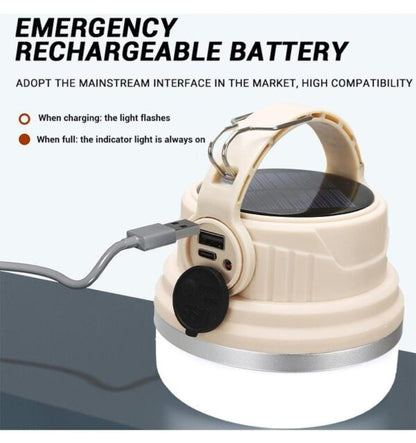 FA-D08 Solar Powered USB Rechargeable Portable Outdoor Emergency Camping Light