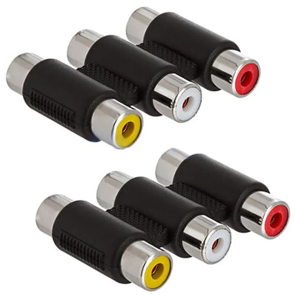 3 RCA Female TO 3RCA Female Adapter Pack Of 100