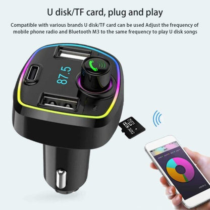 Aerbes AB-CZ01 Multifunctional Wireless RGB Car MP3 Player FM Transmitter