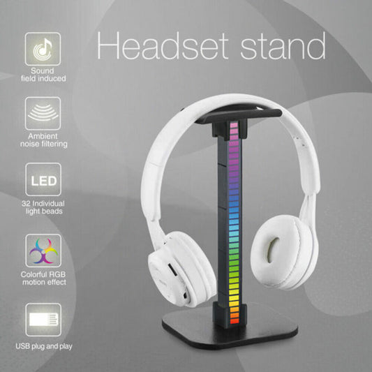XF0798 RGB Gaming Headphone Stand With Pickup Rhythm Light T-12