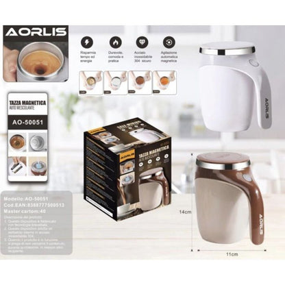 Aorlis AO-50051 Automatic Magnetic Self Stirring Coffee Mug Model:828