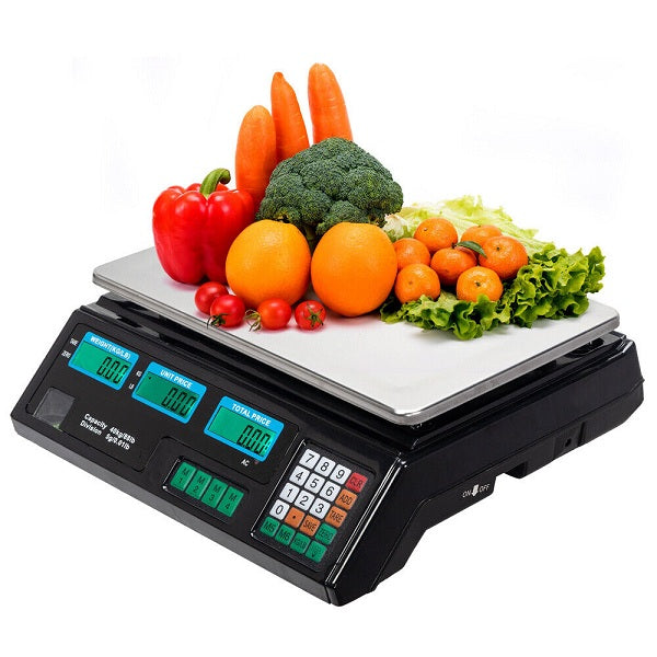 40KG Digital Electronic Scale Stainless Steel LCD Double Sided Display