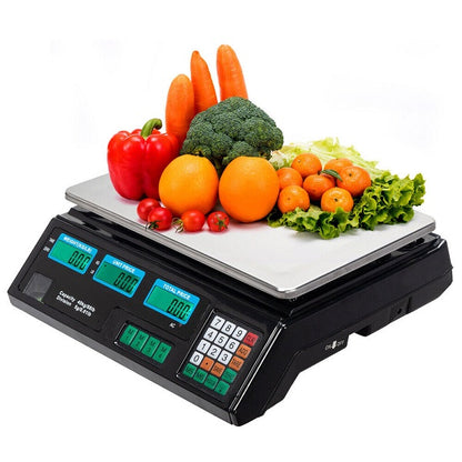40KG Digital Electronic Scale Stainless Steel LCD Double Sided Display