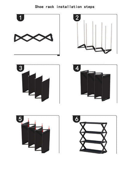 Modern Shoe Rack Minimalist Plain Multi-layer Shoe Storage Rack For Home