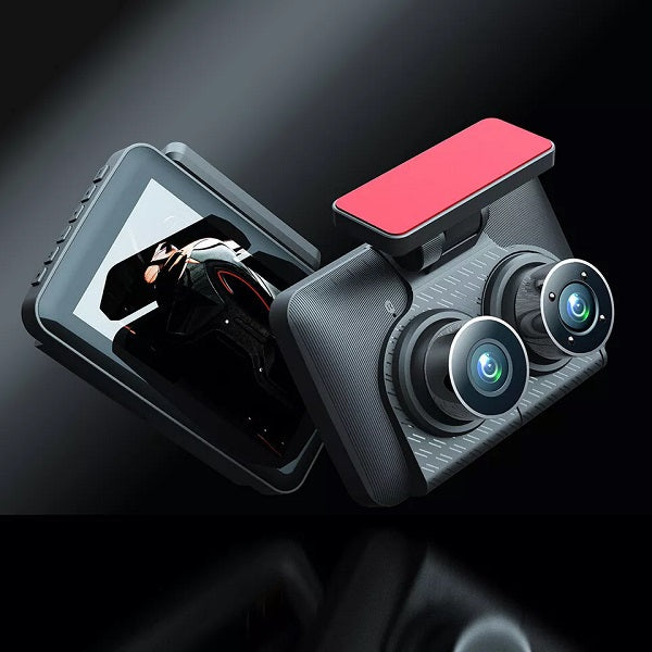 Aerbes AB-QC34 300Mah 3-Camera Lens Car DVR 4″ Full HD 1080P Dash Cam With G-Sensor