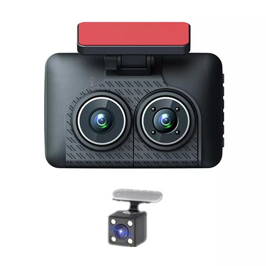 Aerbes AB-QC34 300Mah 3-Camera Lens Car DVR 4″ Full HD 1080P Dash Cam With G-Sensor
