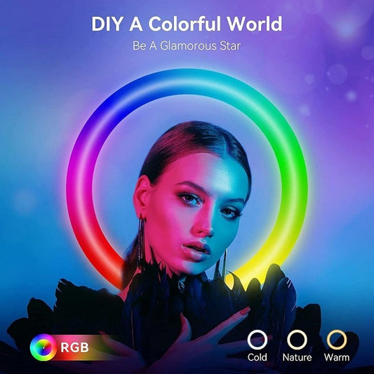 10″ RGB Soft Ring Light with 2.1m Stand