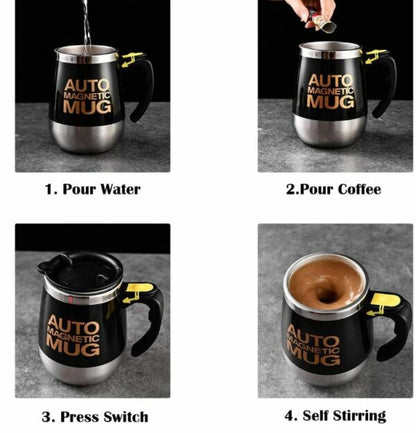 Aorlis AO-50052 Battery Operated Auto Stirring Magnetic Mug 350ml