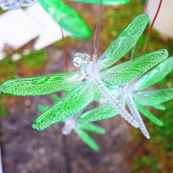 FA-070 Solar Powered Dragonfly Wind Chime Garden Light Multicolor
