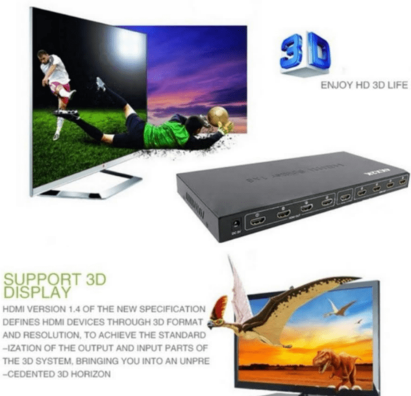 SE-L67 HDMI Splitter With 8 Ports UHD 4K x 2K