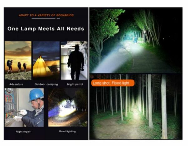 Aerbes AB-TA220 Solar Powered Searchlight With 20000Mah Battery Doubles As A Power Bank